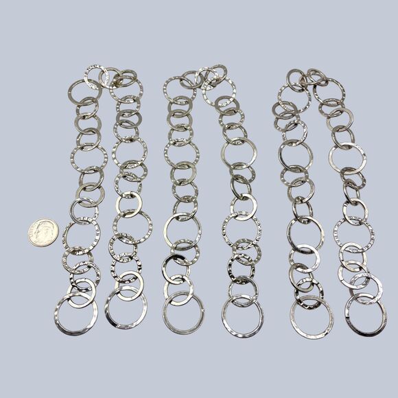 Lot Jewelry Making Chains Silver Tone Metal Elastic Cord Variety Necklace Craft - Picture 2 of 10